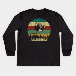 Retro Vintage Allegedly Kids Long Sleeve T-Shirt